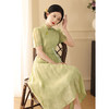【预售3天】绿色小清新旗袍新中式改良茶服夏季LSB2632 商品缩略图4