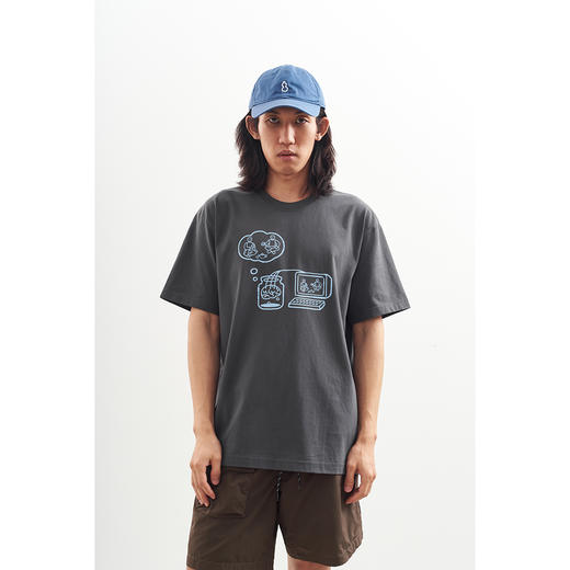 吃茶去chichaqu2024新款全棉圆领短袖T恤男女宽松印花虚拟饮茶 商品图3