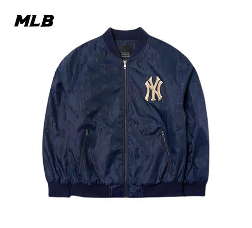 MLB男女情侣老花NY满印加厚棒球服夹克外套3AJP25016 商品图2