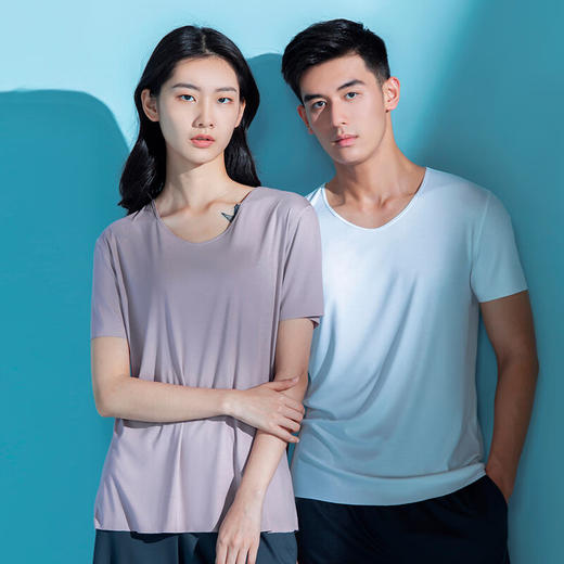 【3F】IVU莫代尔抗菌短袖T恤情侣男女款可外穿家居服UD00091 商品图3