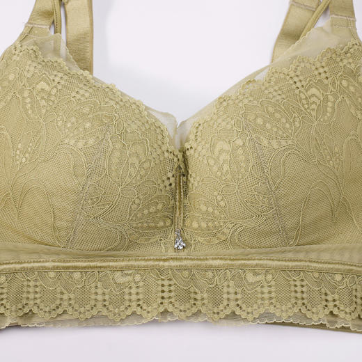 都市丽人调整型内衣舒软挺塑塑身文胸蕾丝AB:中厚C:薄塑身内衣3/4杯四排扣LJT4H2 商品图10