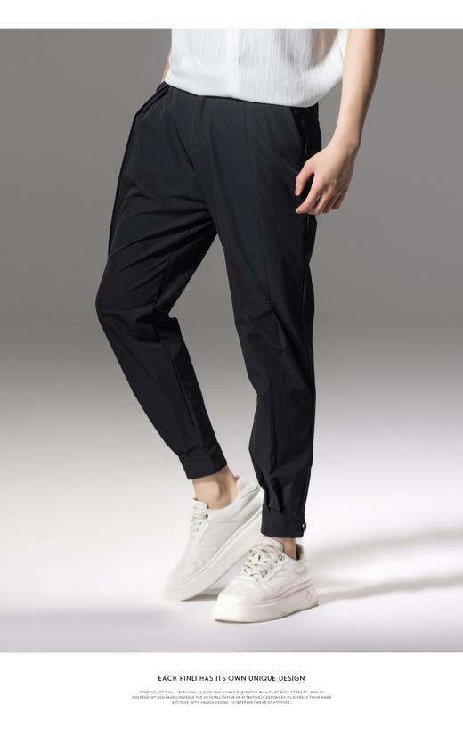 PINLI品立冰丝裤男士夏季凉感直筒小脚休闲裤九分裤薄款百搭潮牌B212617364 商品图12