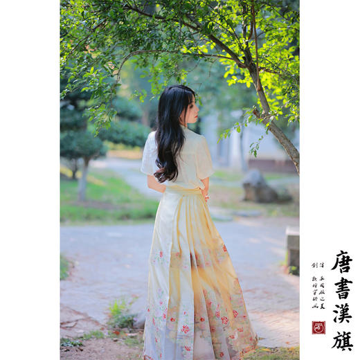 【满庭芳·花信】马面裙织金妆花改良国风新中式蔷薇黄马面套装 商品图3