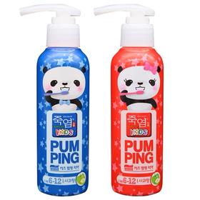 竹盐儿童泵激牙膏苹果香(6~12岁)160g죽염 키즈펌핑치약 사과향