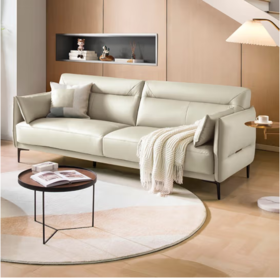 顾家家居（KUKA）真皮沙发小户型 现代轻奢真皮小户型头层牛皮沙发1119