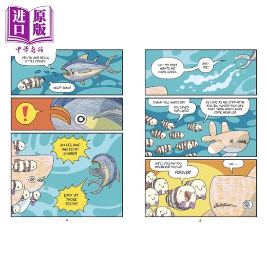 【中商原版】桥梁漫画 野外生存白鳍鲨桑尼 Surviving the Wild Sunny the Shark英文原版 儿童图画图像小说动物漫画故事 6岁+ 商品图2