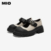 MIO米奥秋季圆头学院厚底玛丽珍复古浪漫山茶花舒适单鞋女M244443204 商品缩略图2