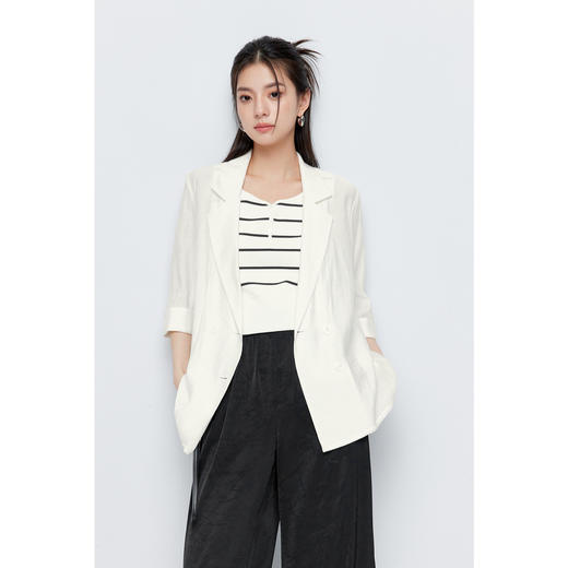 【商场同款】诗凡黎撞色条纹针织背心2024夏新款上衣女3F4330441 商品图2