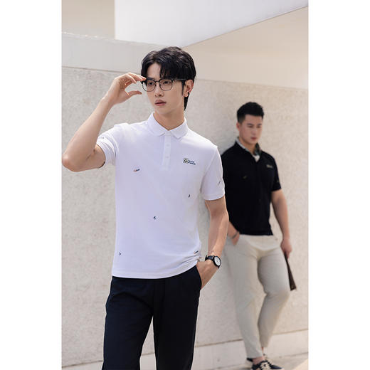 【秒杀专属】HX 春夏季翻领短袖T恤Y102420042101/02 商品图2