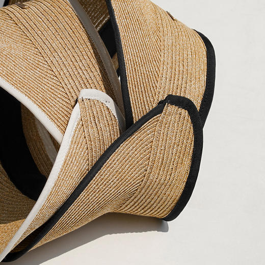 疯帽子 夏天新款可折叠遮阳空顶帽 逛街出游草帽子女 逛街太阳帽CY037 商品图6