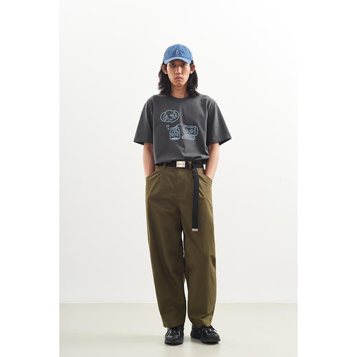 吃茶去chichaqu2024新款全棉圆领短袖T恤男女宽松印花虚拟饮茶 商品图1