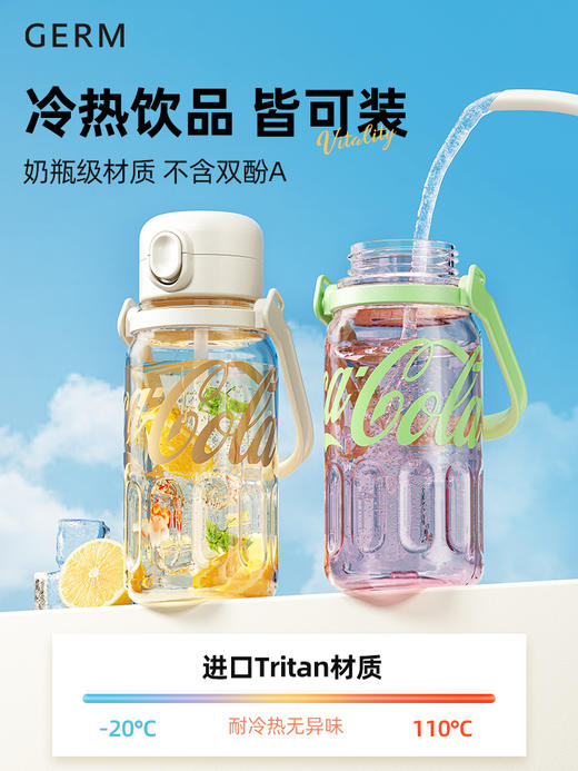格沵GERM律动塑料大容量吸管水杯  850ML    1250ML 商品图3