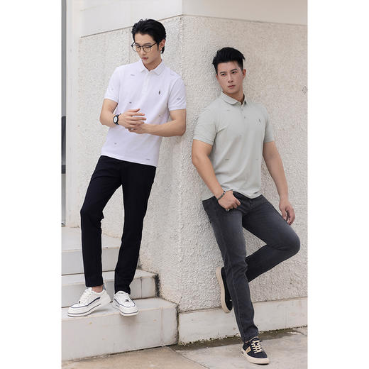 【新品上新】HX 夏季翻领短袖T恤Y102420043101/02/03POLO杉 商品图0