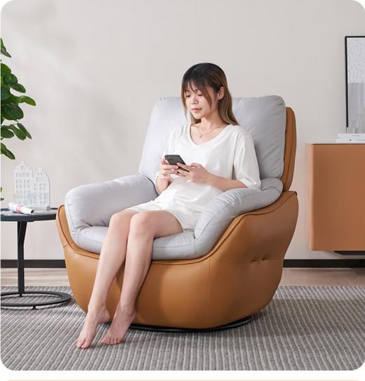 慕思（de RUCCI） 单椅沙发单人360°可旋转单椅懒人沙发休闲椅沙发椅 商品图2