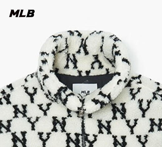 MLB秋季新款男女情侣NY羊羔绒外套3AFDM0126 商品图4