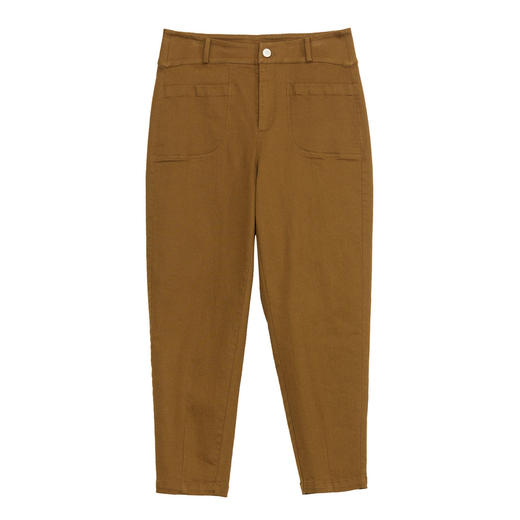 谜底休闲裤女2024秋季款通勤风百搭高腰修身九分小脚裤247MK5212 商品图4