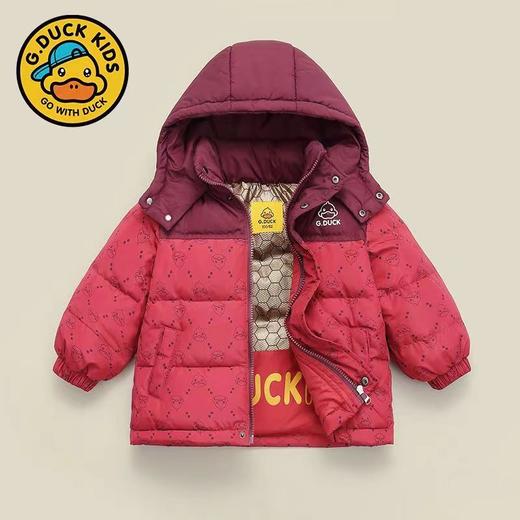 小黄鸭黑金棉服新款秋冬儿童外套男女童潮中大童 商品图6