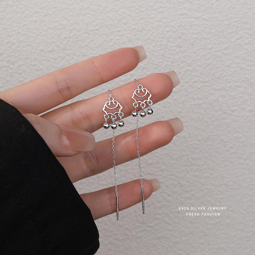 【平安锁】S925银民族风耳饰【YXS-E4144】 商品图1