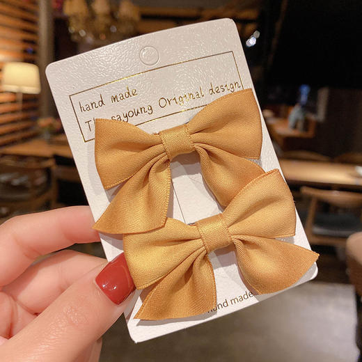 【29.9元抢10对！！蝴蝶结发夹对夹】蝴蝶结头饰儿童发夹女，颜色齐全超百搭，可爱公主发卡韩国女童饰品边夹夹子发饰头饰QQ 商品图9