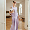 OLrain欧芮儿紫色时尚套装女夏季2024新款通勤高级感度假风两件套 商品缩略图1
