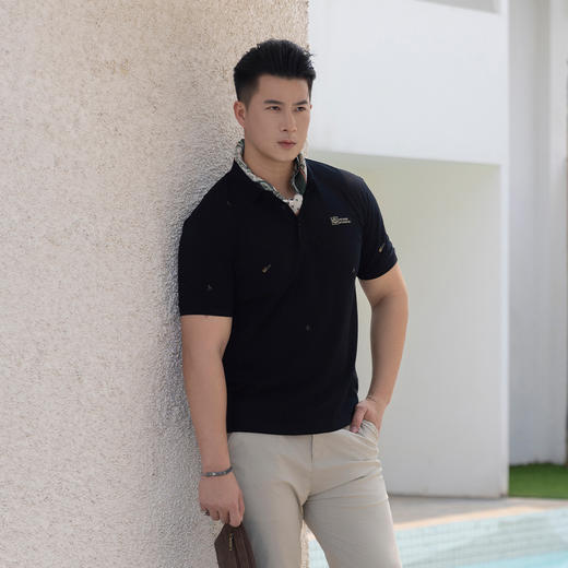 【秒杀专属】HX 春夏季翻领短袖T恤Y102420042101/02 商品图4