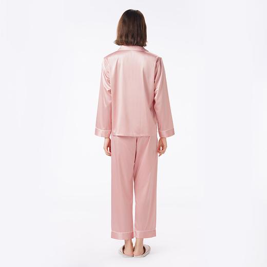 都市丽人睡衣亲情蜜语长袖家居服哑光弹力色丁薄女士丝质套装LHT0B8 商品图3