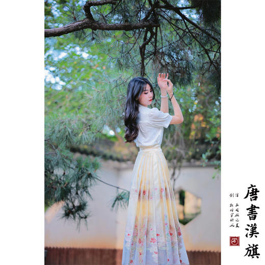 【满庭芳·花信】马面裙织金妆花改良国风新中式蔷薇黄马面套装 商品图2