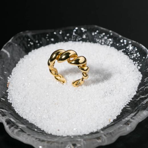 Perperle rope圆环 925银镀金戒指 商品图1