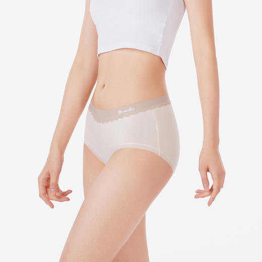 都市丽人内裤纤柔绵平角裤山茶花提花女士内裤LKT5L5 商品图2