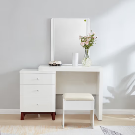 全友家居 现代北欧梳妆台卧室家具小户型妆台妆凳121803 妆台(含妆凳)