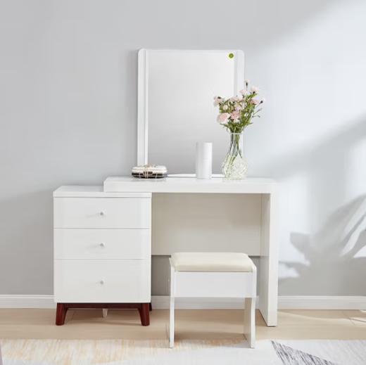 全友家居 现代北欧梳妆台卧室家具小户型妆台妆凳121803 妆台(含妆凳) 商品图0