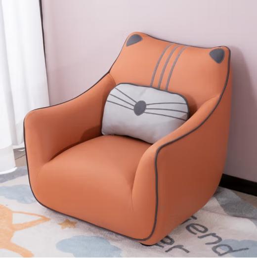 慕思沙发客厅 儿童沙发科技布卡通布艺沙发懒人椅单人沙发儿童小沙发 猫咪儿童沙发 单人位 商品图1