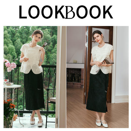 OLrain欧芮儿新中式短外套女夏季2024年新款重工刺绣国风雪纺衫 商品图4