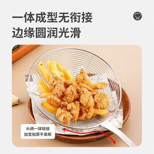 不锈钢线漏 实木柄漏勺 捞勺网漏漏过滤勺 油炸网捞面麻辣烫笊篱 20cm1个 商品图1