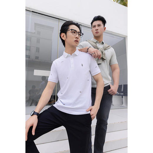 【新品上新】HX 夏季翻领短袖T恤Y102420043101/02/03POLO杉 商品图1
