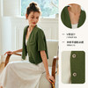 欧芮儿法式复古绿色V领短外套女夏季2024新款通勤高级感短袖上衣 商品缩略图3