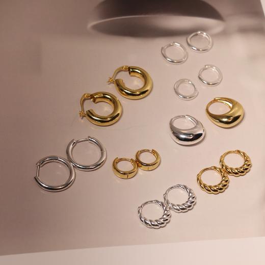 Perperle 简约轻奢风格耳环 925银/银镀金耳饰 商品图2