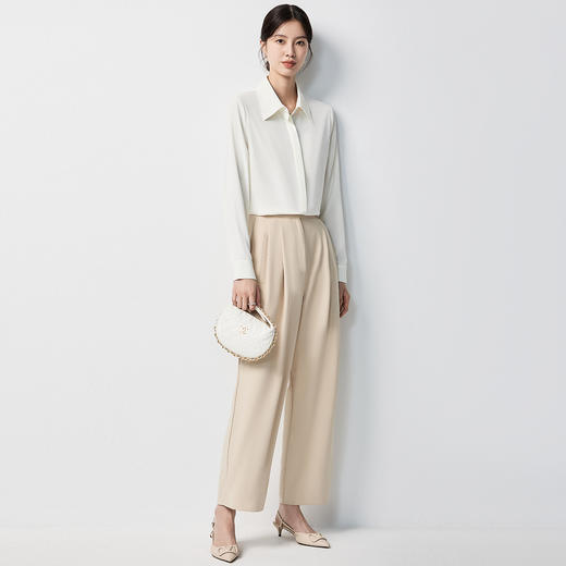 【时尚通勤&商务时尚】罗蒙女士长袖衬衫舒适微弹事业上班面试百搭 商品图5