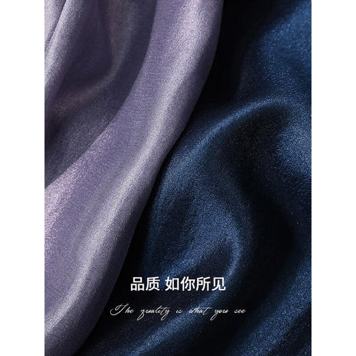 COCOBELLA丝光质感吊带裙夏静奢风拧花肩带挂脖连衣裙FR3029 商品图4