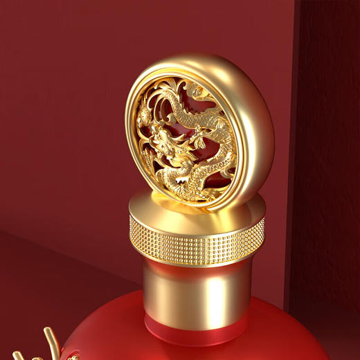 【现货】五粮液股份出品 送礼礼盒 优级酒  龙年纪念酒  52度 500mL 2瓶 喜福盛世礼盒 商品图3