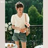 OLrain欧芮儿法式杏色衬衫女夏季2024年新款立体刺绣气质减龄小衫 商品缩略图0