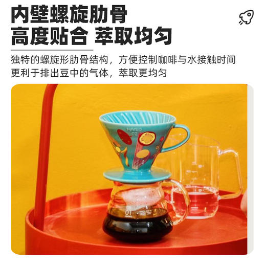【HARIO】爵士乐古典乐艺术限定款V60有田烧陶瓷滤杯VDC 商品图4