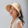 疯帽子 夏天新款可折叠遮阳空顶帽 逛街出游草帽子女 逛街太阳帽CY037 商品缩略图3