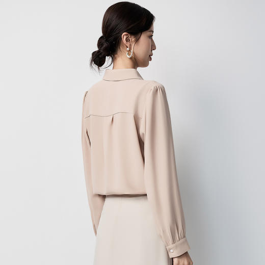 【温柔甜美&简约休闲】罗蒙女士长袖衬衫上班日常气质百搭衬衣男 商品图4