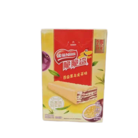 【亚欧超市】雀巢百香果乌龙茶味威化饼干105g/盒