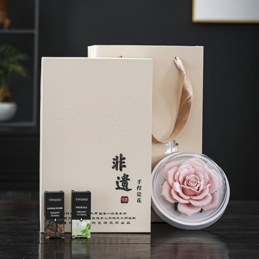 【积分兑换】非遗手捏玫瑰瓷花香薰礼盒 商品图1