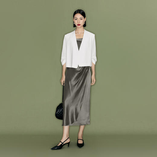 【商场同款】伊芙丽夏醋纤通勤吊带连衣裙1F4190642G 商品图1