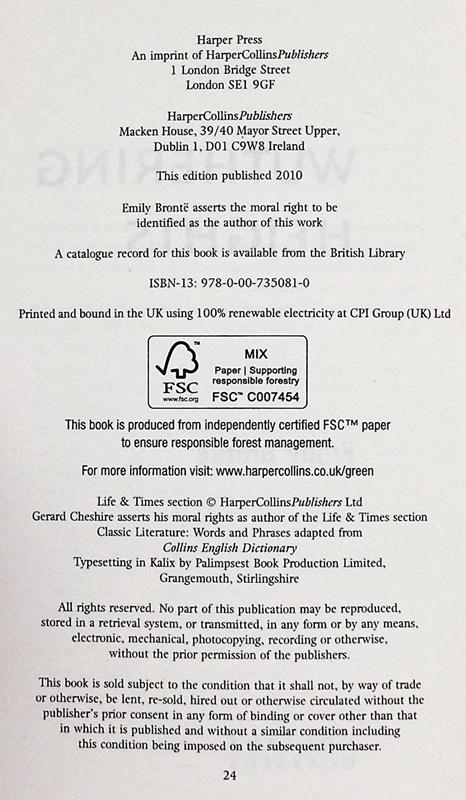 预售 【中商原版】呼啸山庄英文原版小说 Wuthering Heights Collins 英文原版书 世界经典名著 柯林斯经典文学书 商品图4