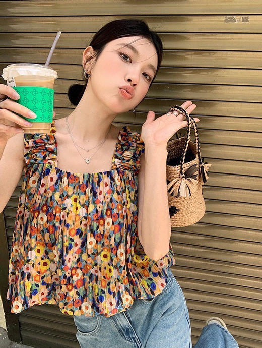 张贝碎花上衣 商品图3