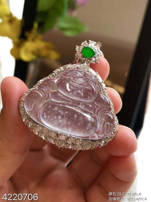 玻璃种木那佛公吊坠【4220706】具体价格微信咨询 商品图2
